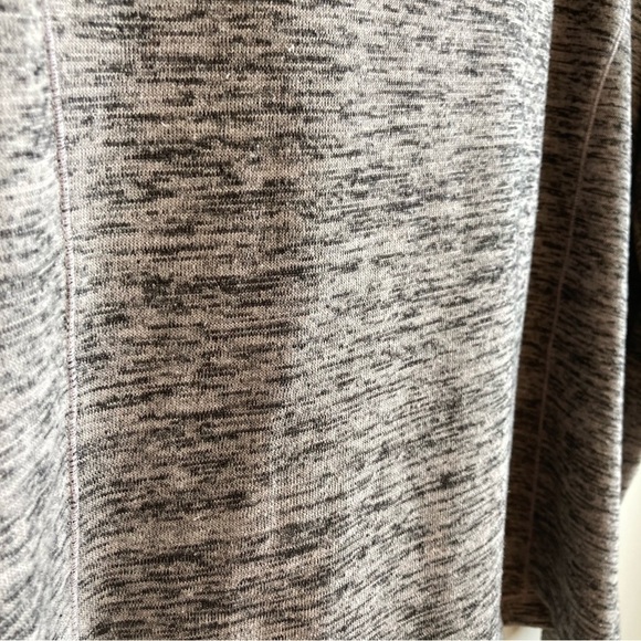 Athleta Gray Heathered Knit Cowl Hooded Sweatshirt L - Picture 3 of 12